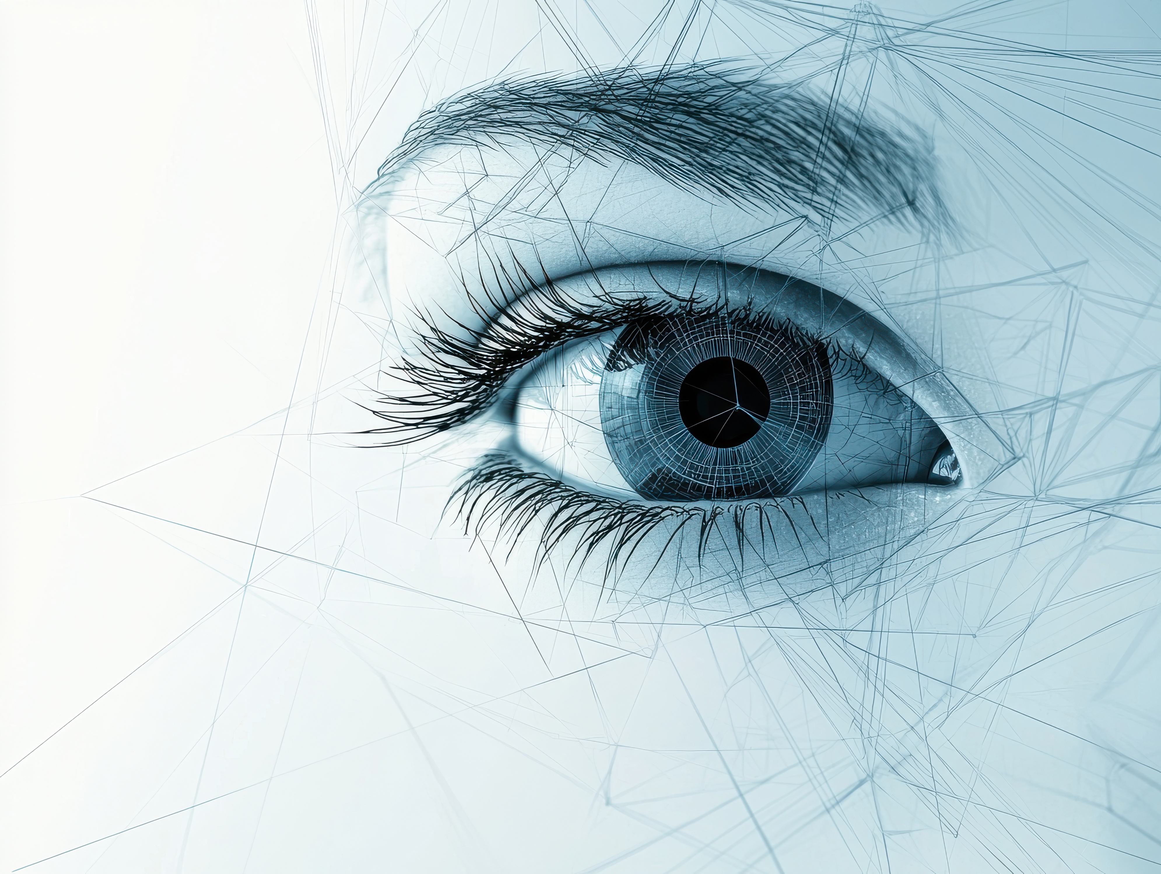 Artistic representation of eye and corneal structure